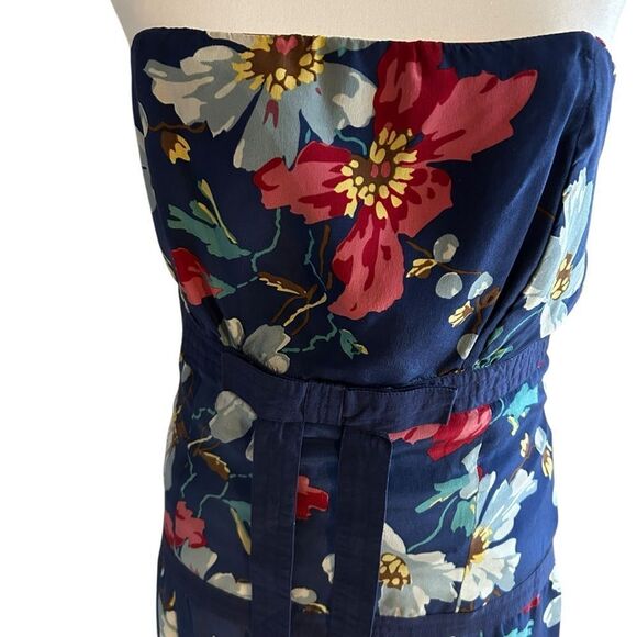 Plenty By Tracy Reese Strapless Silk Dress Size 8 - Picture 2 of 6